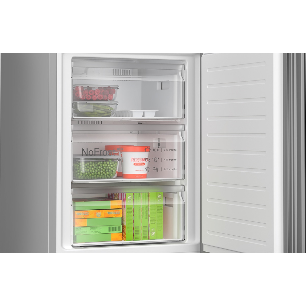 Frigorífico Combi Bosch No Frost - KGN39LBCF Cristal negro-6