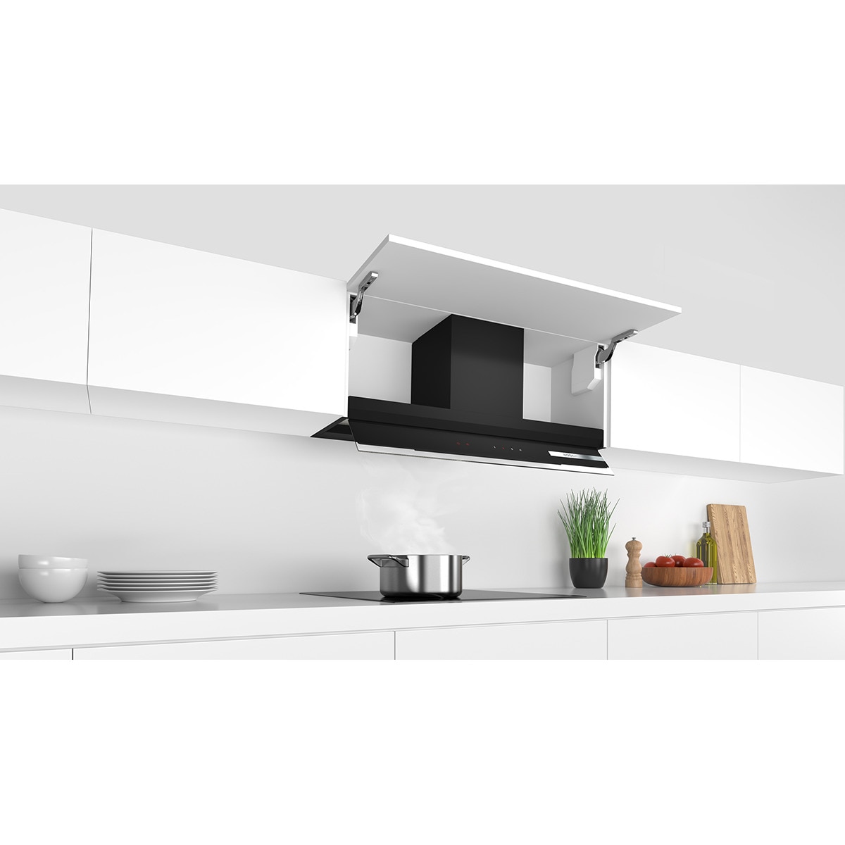 Exaustor de Parede Bosch Série 6 Design Integrado DBB97AM60 com 4 Velocidades e de 90 cm - Preto Vidro preto-9