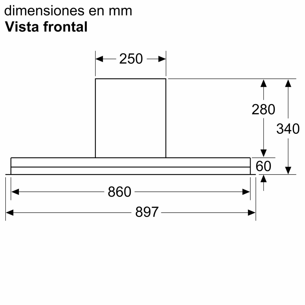 Exaustor de Parede Bosch Série 6 Design Integrado DBB97AM60 com 4 Velocidades e de 90 cm - Preto Vidro preto-2