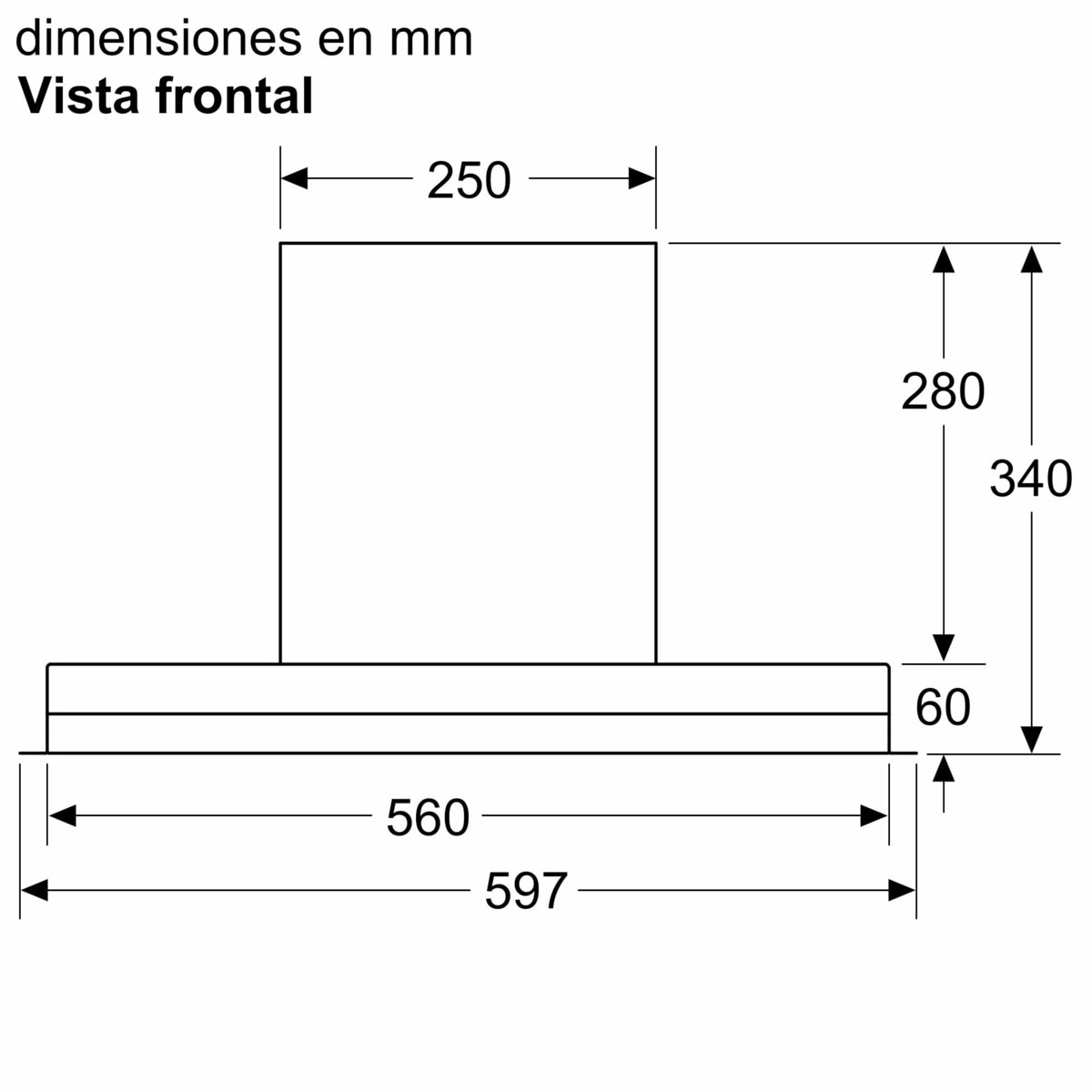 Grupo filtrante  Bosch 4 niveles de extracción - DBB67AM60 Cristal negro-2
