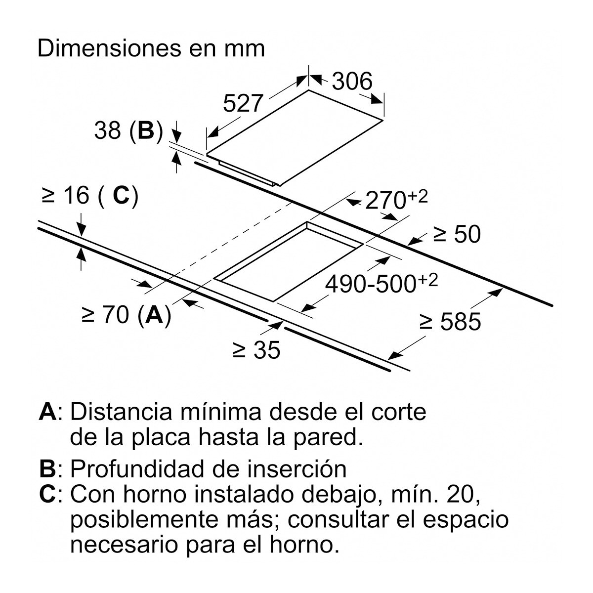 Placa modular vitrocerámica Bosch 2 zonas de cocción - PKF375FP2E Negro-2