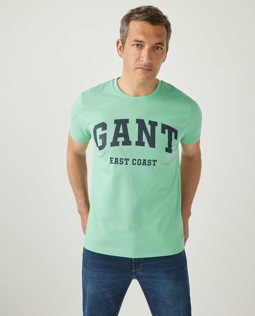 Camiseta de hombre regular dibujo frontal verde · Gant · El Corte Inglés