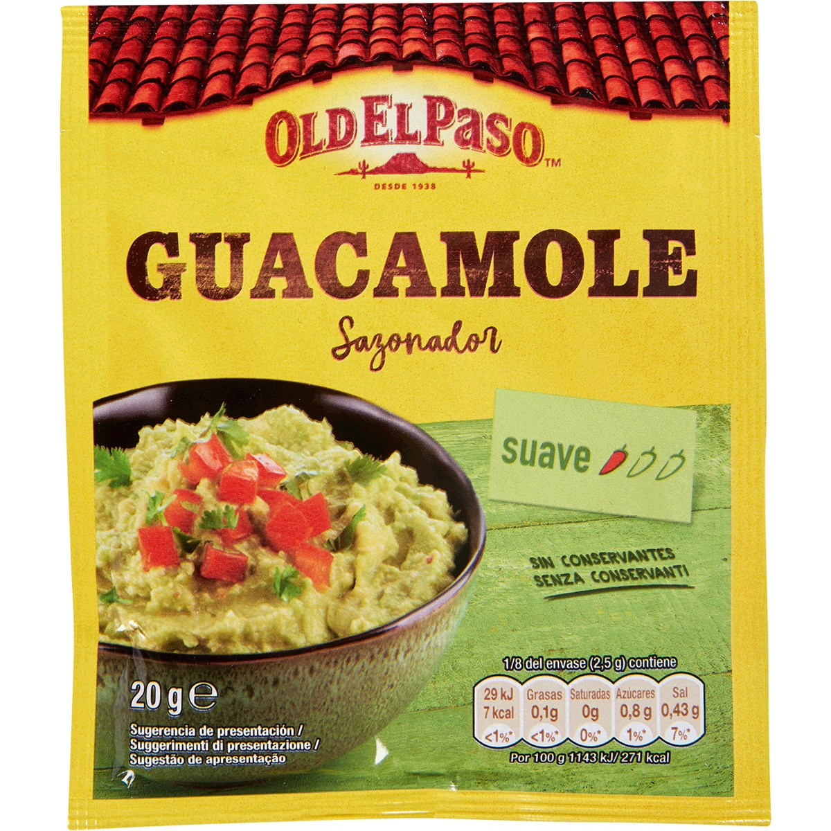 Guacamole Seasoning Mix embalagem 20 g