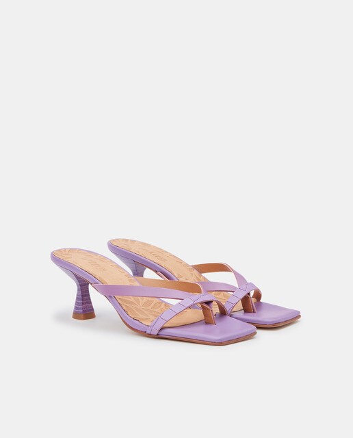 Sandalias de tacón de mujer en piel de color morado · Mustang · El Corte  Inglés