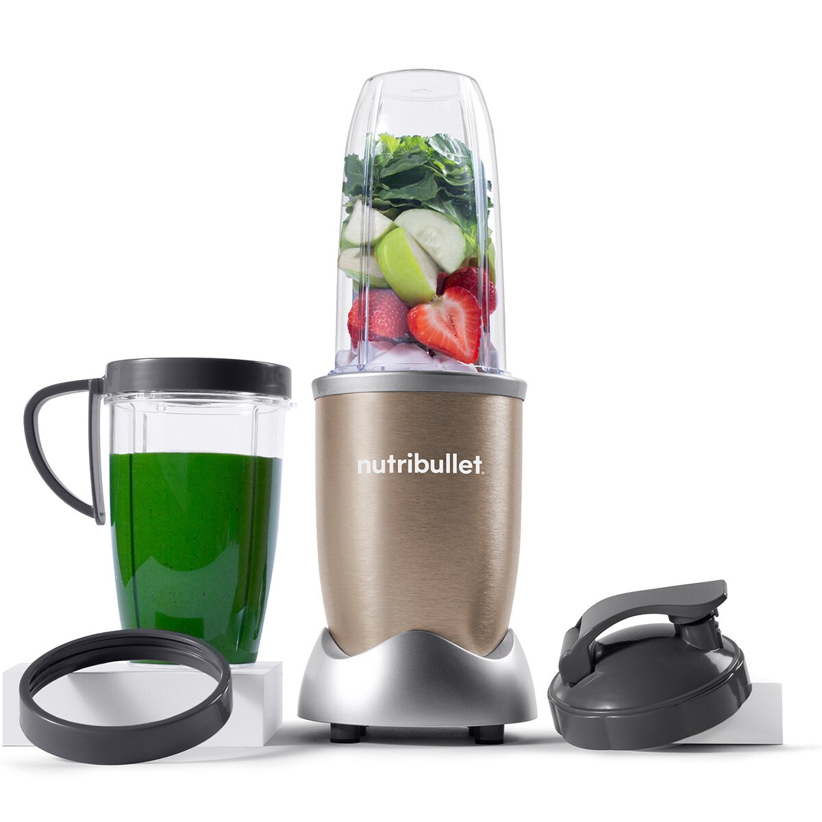 Batidora Personal Nutribullet Pro NB907CP 900W con vaso de viaje Champagne-3