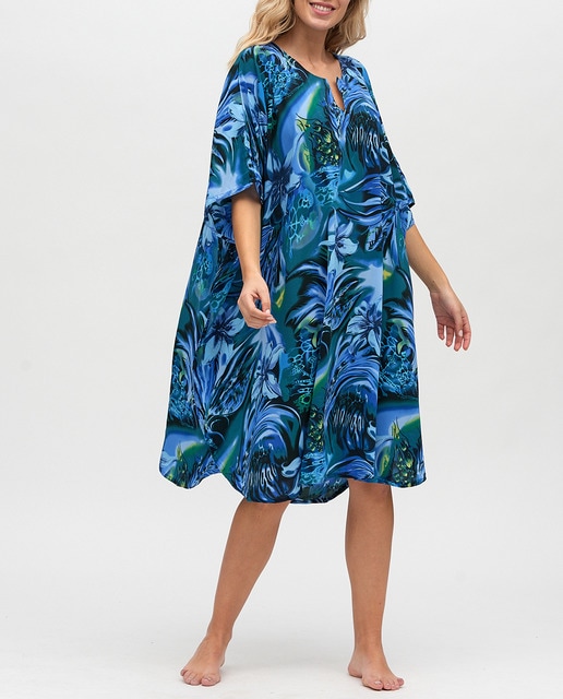 Imagen 0 de Pareo kaftán color azul