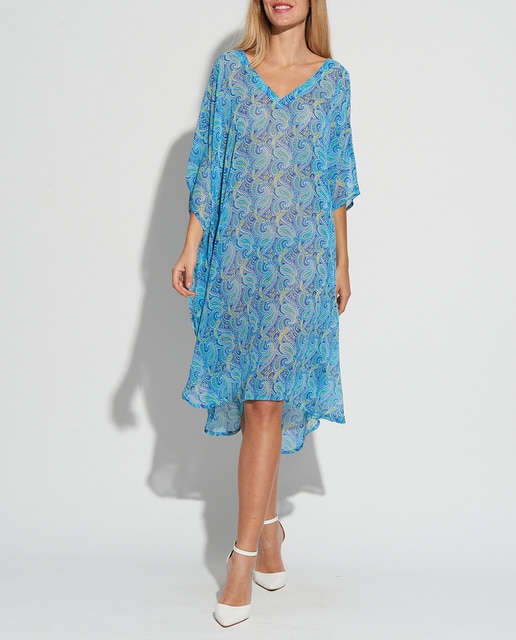 Imagen 0 de Pareo kaftán color azul