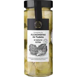 Corações de Alcachofras de Tudela ao Natural frasco 325 g - Club Del Gourmet