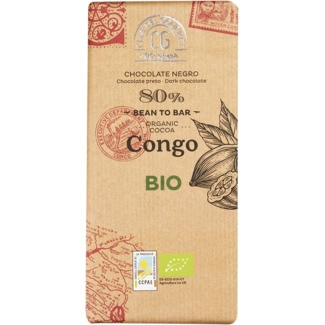 Chocolate Preto 80% Congo Biológico embalagem 100 g - Club Del Gourmet