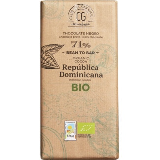 Chocolate Preto 71% República Dominicana Biológico embalagem 100 g - Club Del Gourmet
