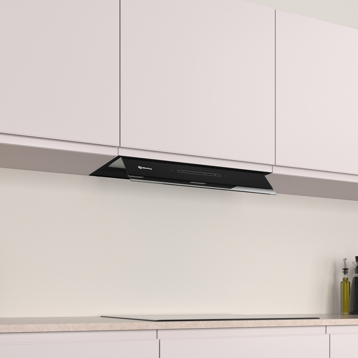 Campana decorativa integrable Balay, 60 cm, Cristal negro, 3BD967GN Acero Inox-8