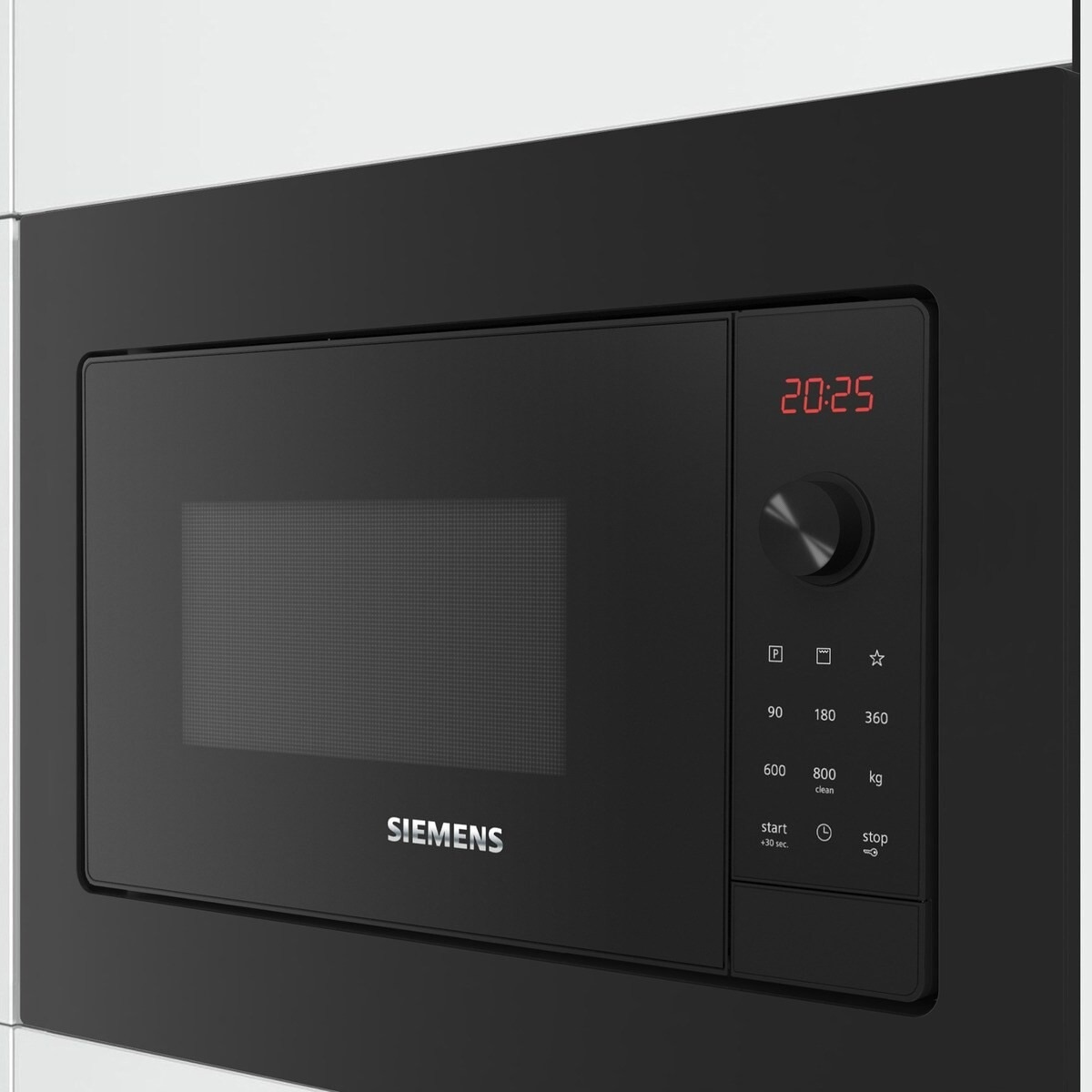 Micro-ondas com Grill Encastrável Siemens iQ300 BE623LMB3 Hidrolítico de 800 W e Capacidade de 20 Litros - Preto Preto-3