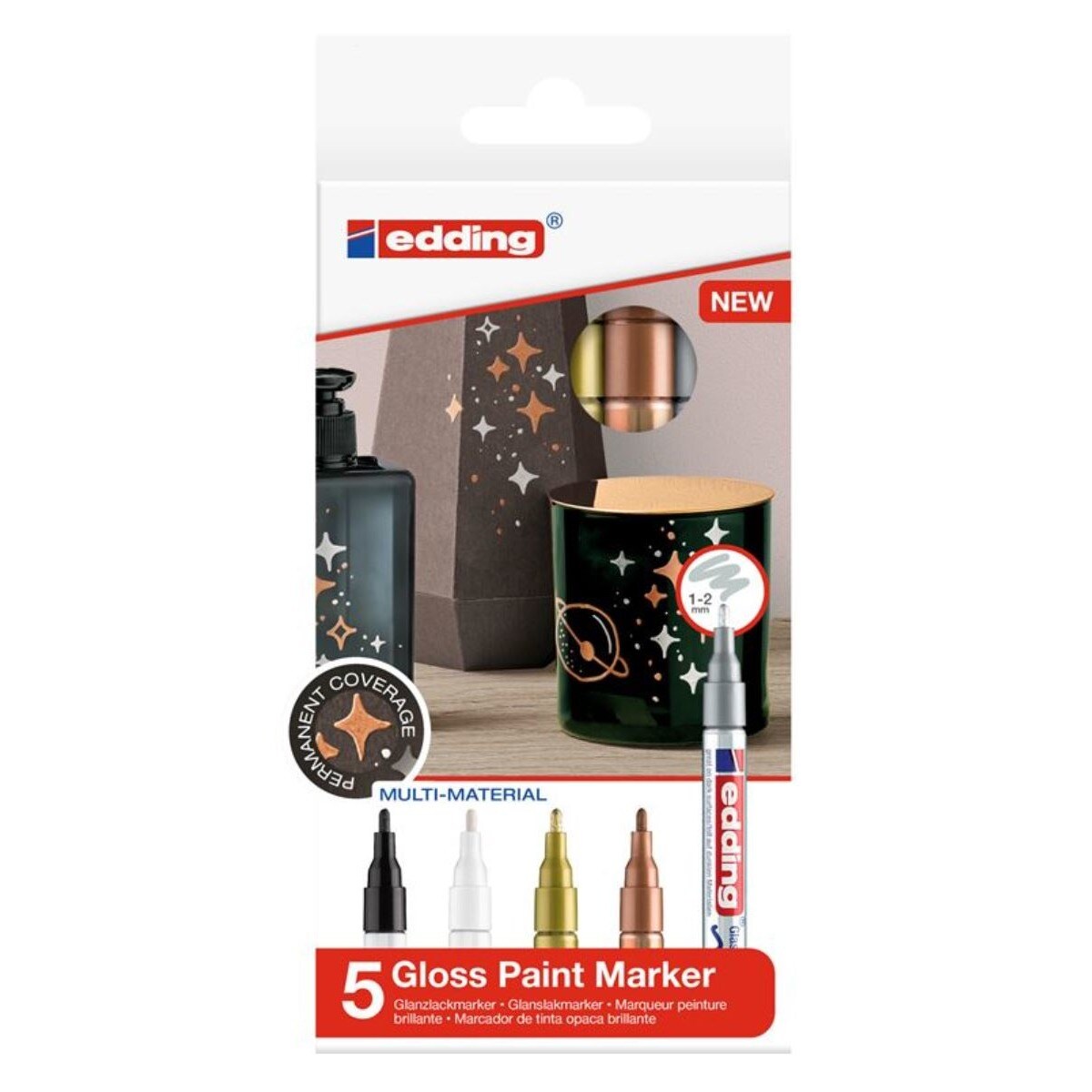 Canetas de Feltro de Tinta Set 5 Unidades - Cores Metálicas 1