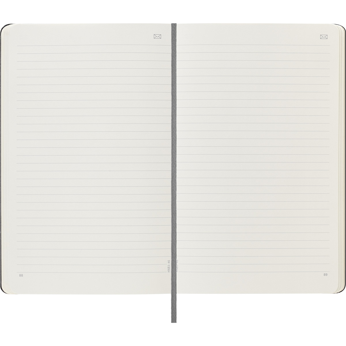 Caderno Paper Tablet Capa Dura Folhas Pautadas - Preto Preto-4