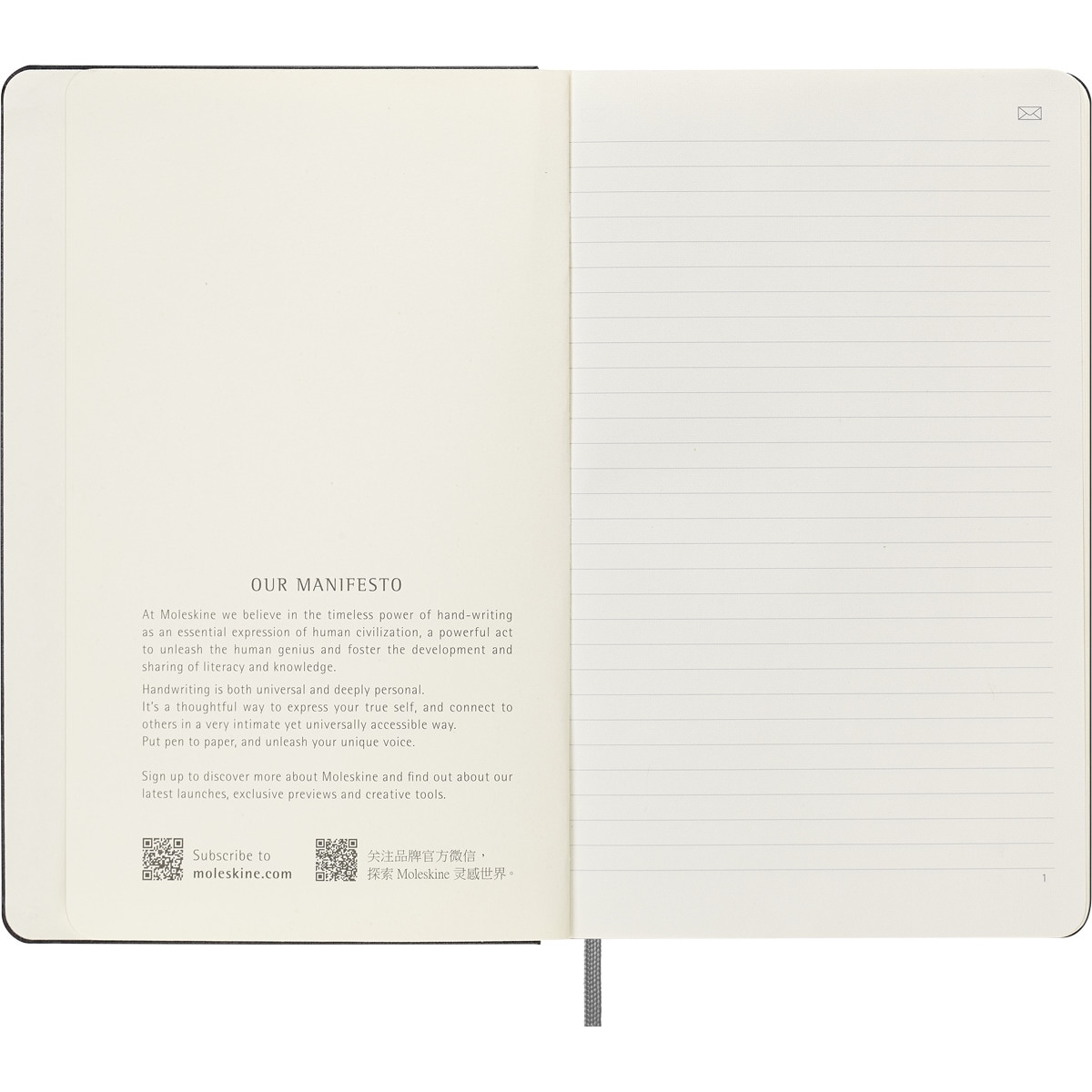 Cuaderno Paper Tablet Tapa Dura Hojas Rayadas Moleskine Negro Negro-3