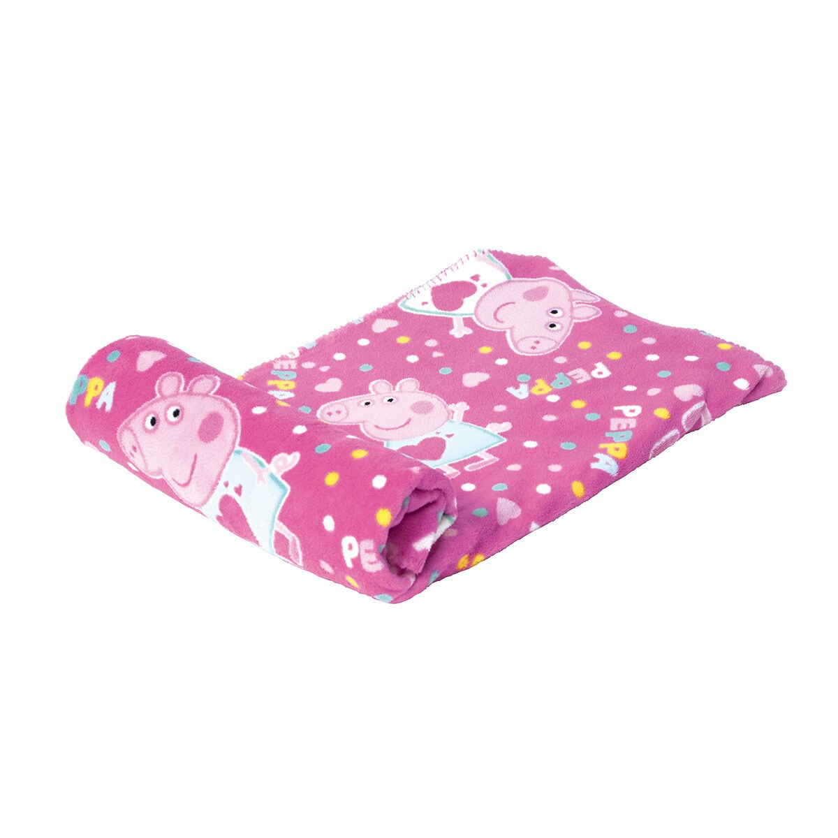 Manta coral 150x95 200gsm Peppa Pig Rosa-1