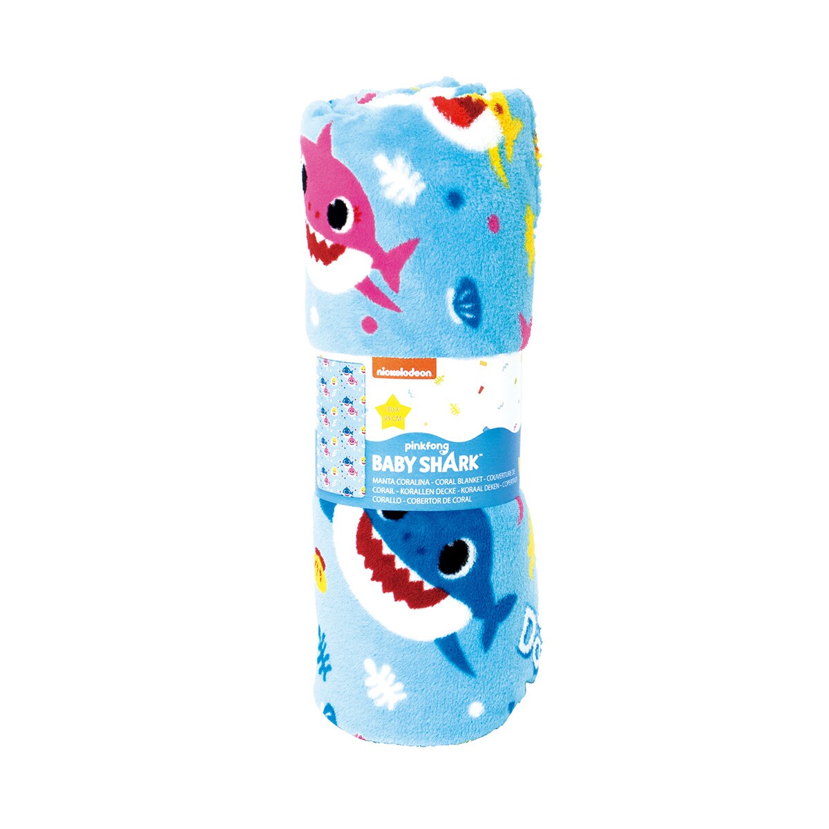 Manta coral 150x95 200gsm Baby Shark Multicolor-3