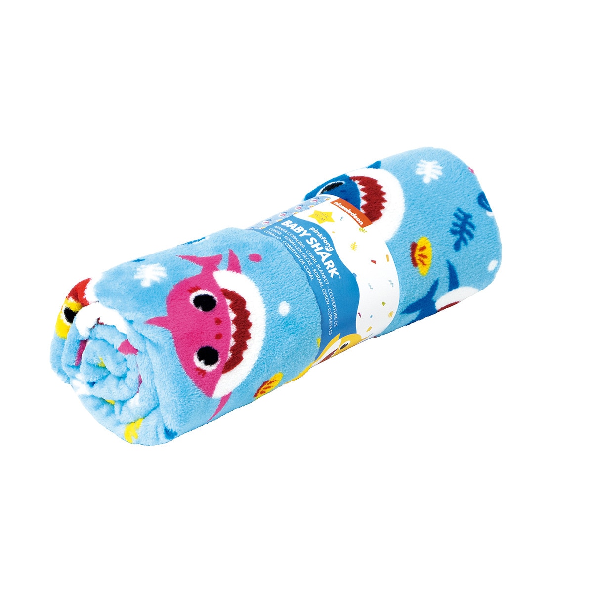 Manta coral 150x95 200gsm Baby Shark Multicolor-2