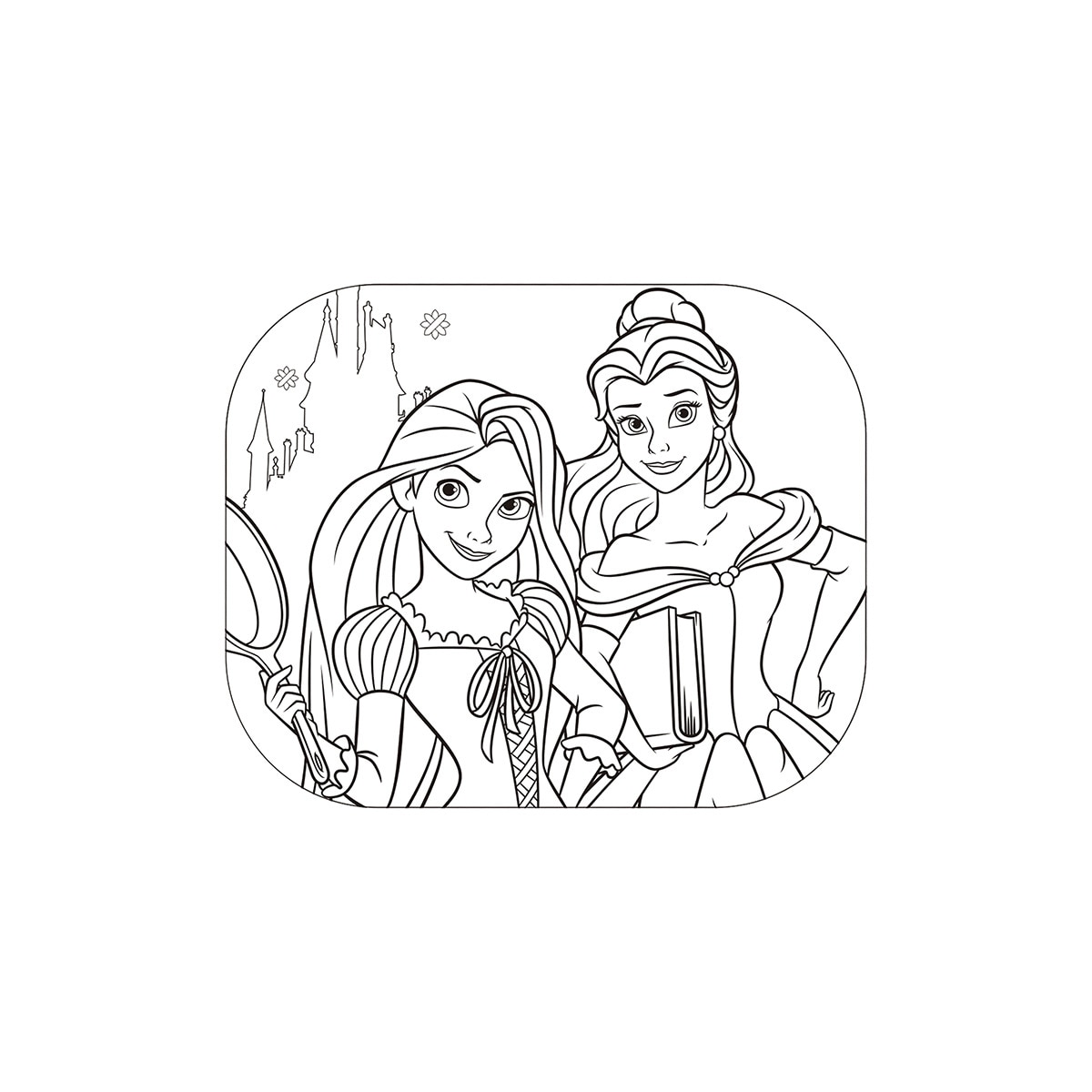 Set 2 viseras sol+lamina Princess Rosa-3