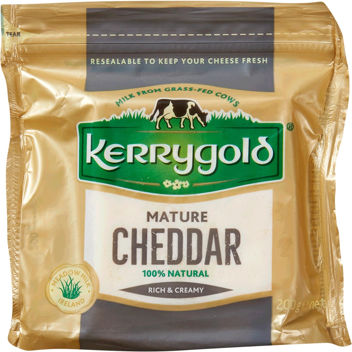 Queijo Cheddar Branco Maduro embalagem 200 g