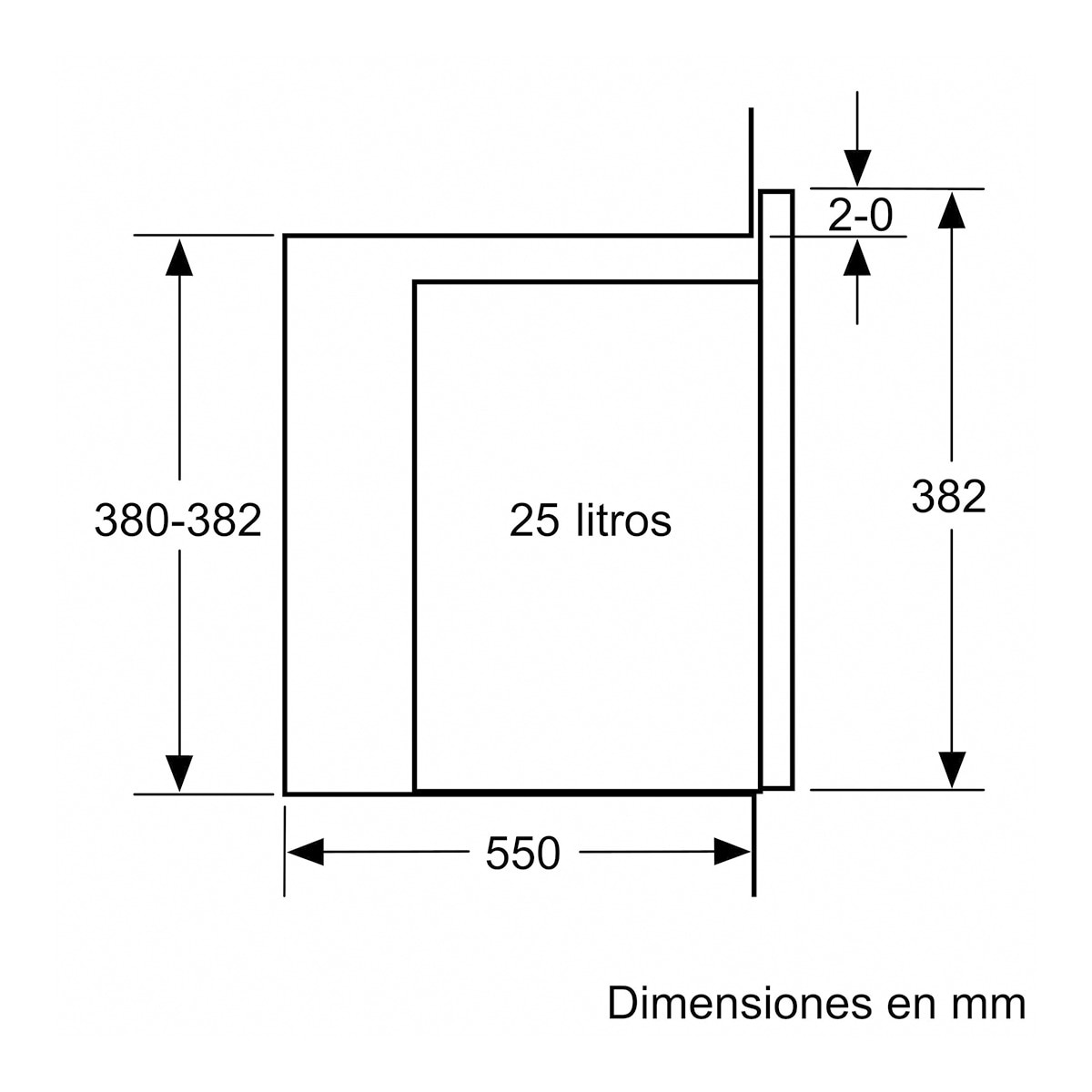 Microondas integrable Balay 25 litros y grill Serie Cristal- 3CG5175 Cristal negro-7