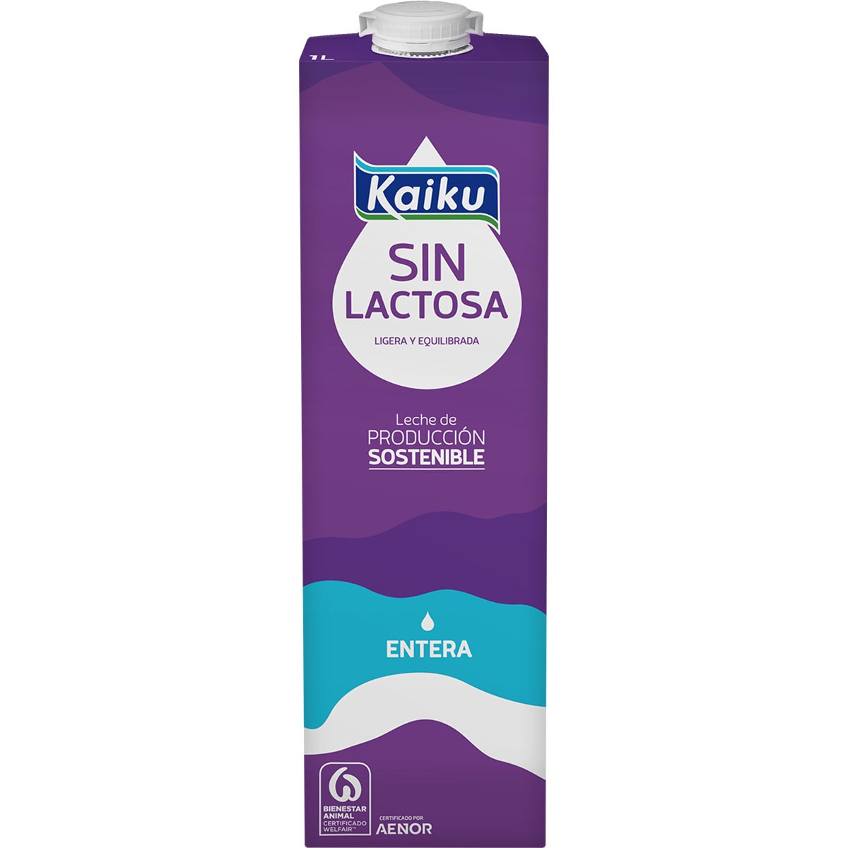 leche entera sin lactosa enriquecida en vitaminas A, D, E y ácido fólico brik 1 l