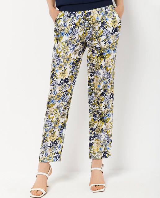 Pantalón de mujer estampado floral con cintura fruncida · Roberto Verino ·  El Corte Inglés