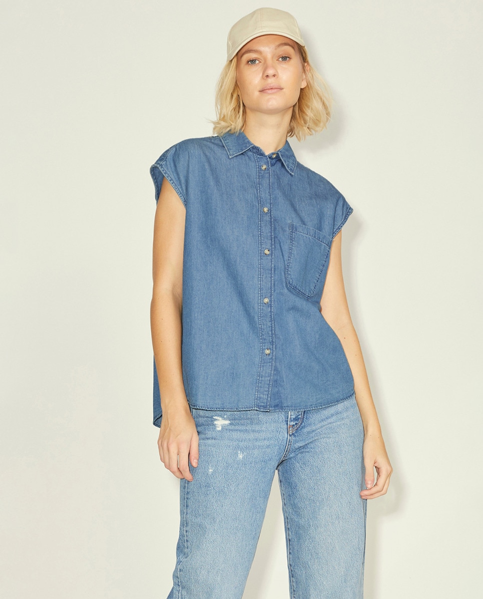 Nuevo Camisa Vaquera Mujer Stradivarius | Compra Online a Precios Super  Baratos