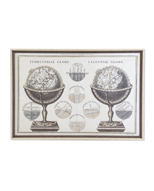 Imagen 0 de Cuadro cristal mapamundi enmarcado