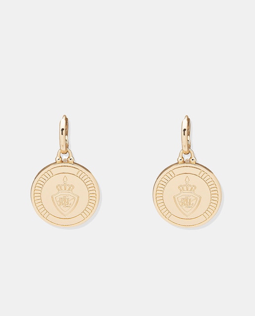 Imagen 0 de Pendientes de aro Emblema dorados