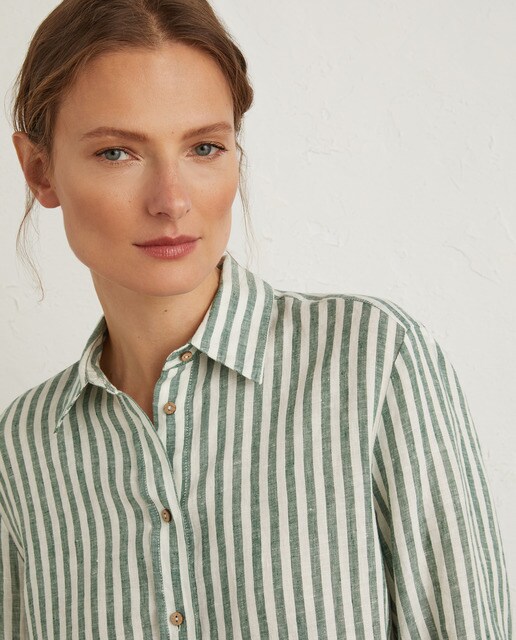 Camisa de mujer de rayas 100% lino · Lloyd's · El Corte Inglés