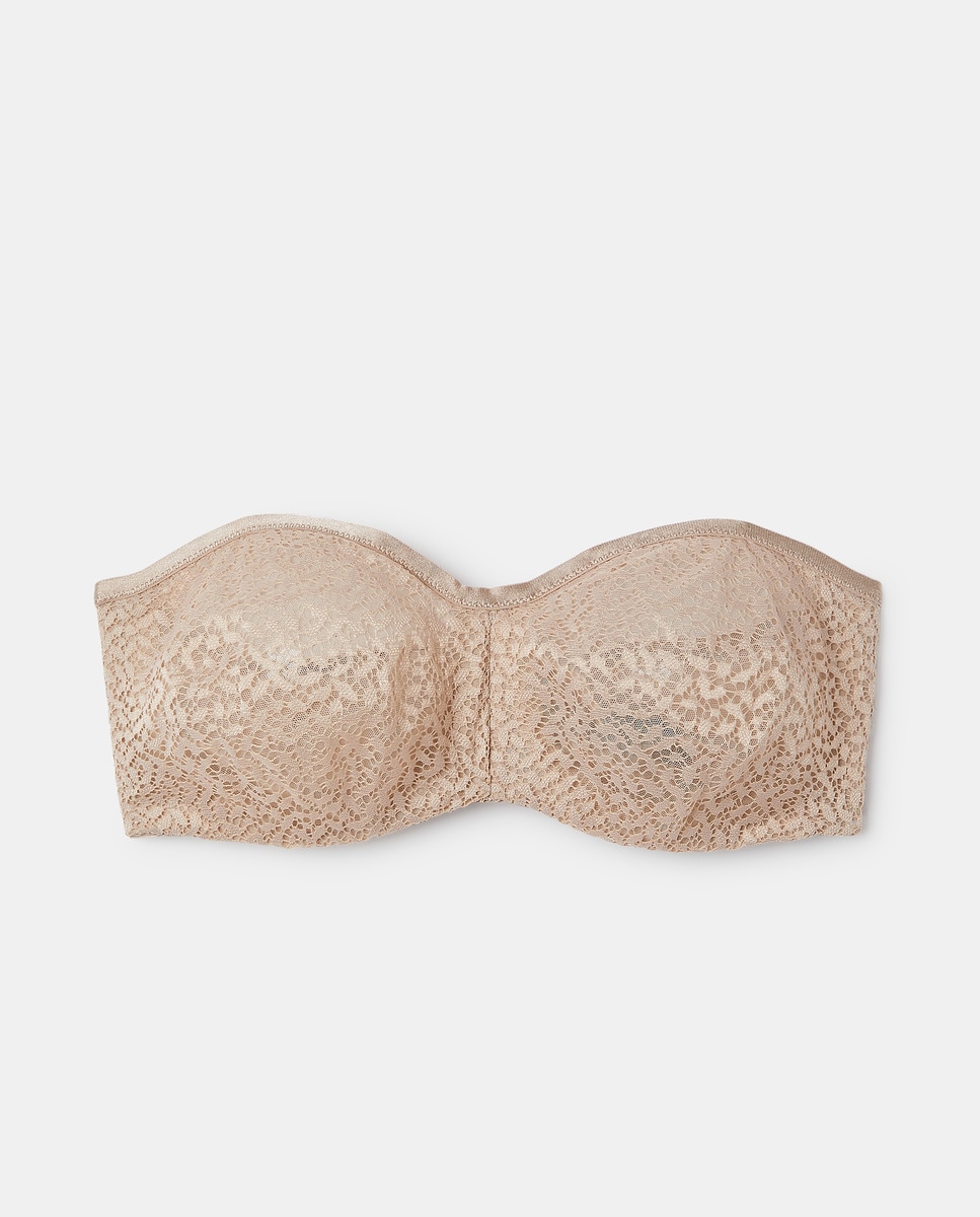 Soutien bandeau com aro Bege-1