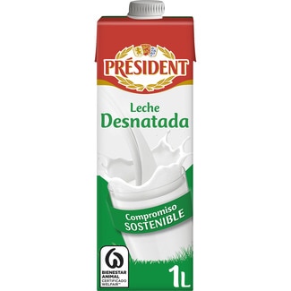 leche desnatada brik 1 l - President