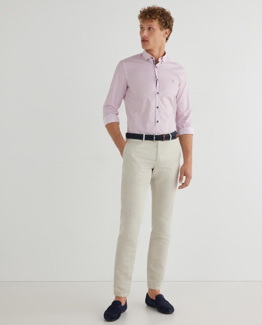 Camisa de hombre slim fit estampado geométrico · Florentino · El Corte  Inglés