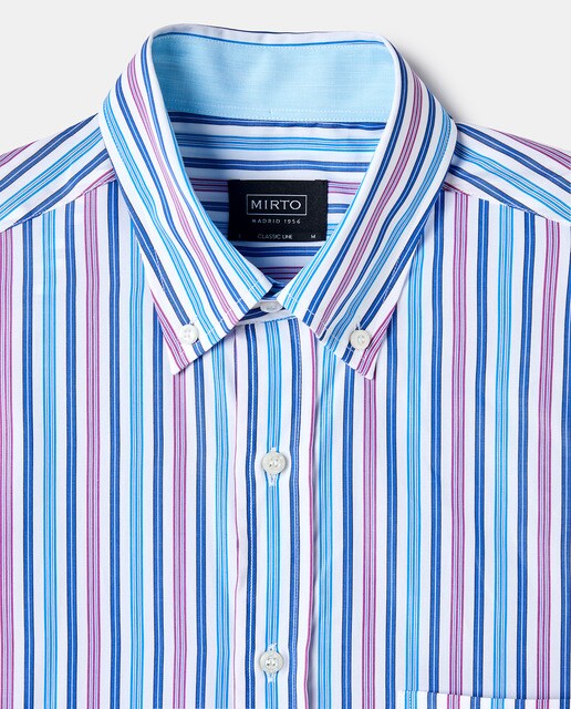 Camisa de hombre classic de cuadros turquesa · Mirto · El Corte Inglés