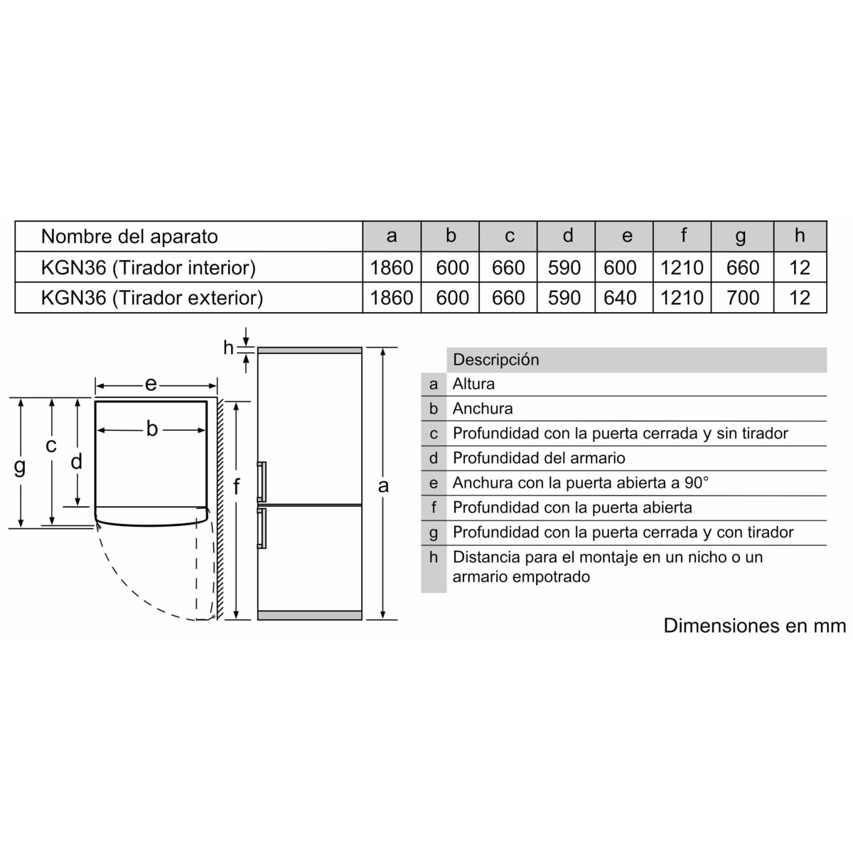 Frigorífico combi Balay Serie Cristal No Frost - 3KFD565NI Cristal negro-4