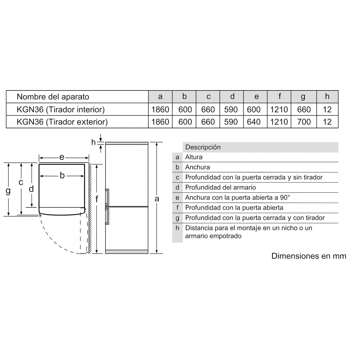 Frigorífico combi Balay Serie Cristal No Frost - 3KFD565NI Cristal negro-3