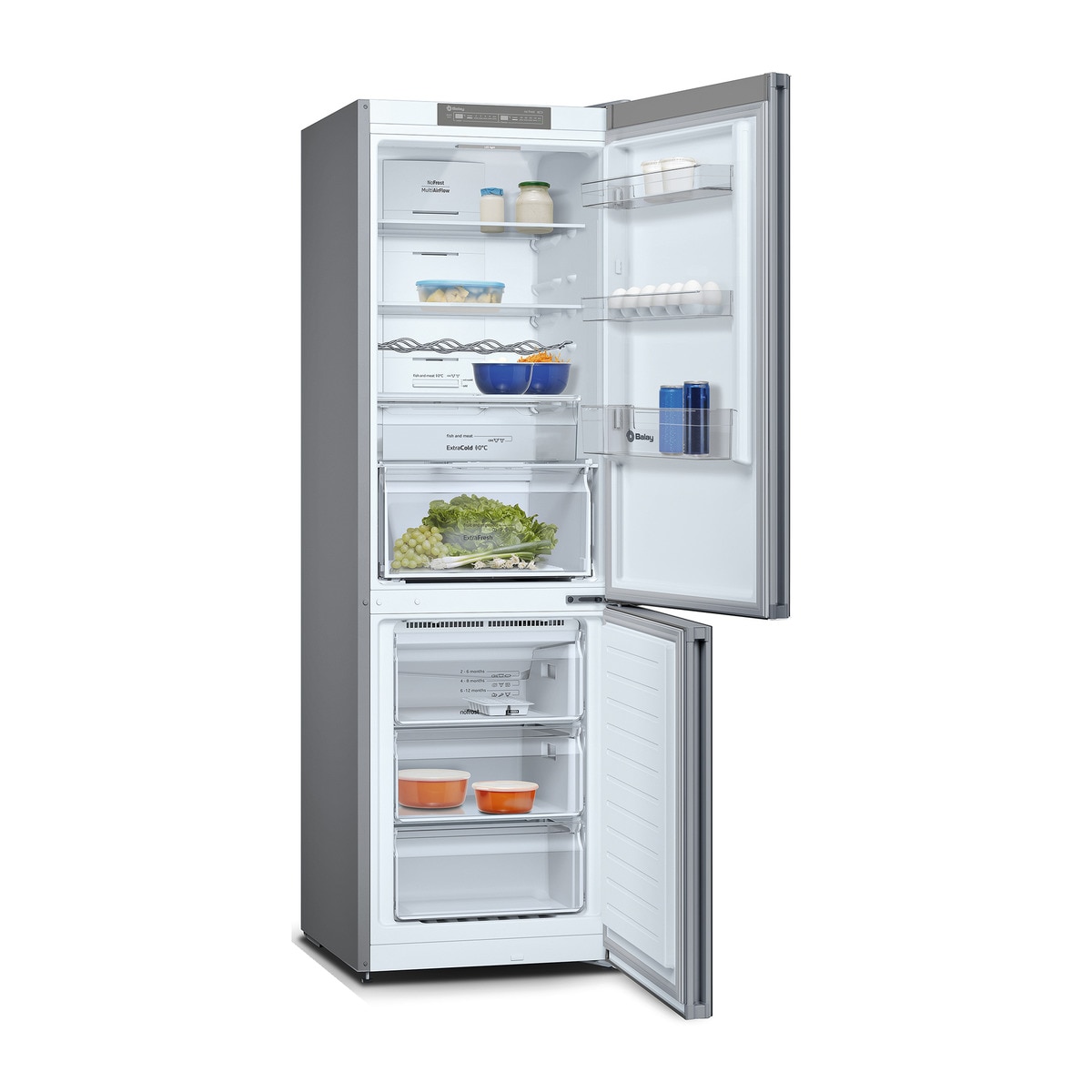 Frigorífico combi Balay Serie Cristal No Frost - 3KFD565NI Cristal negro-2