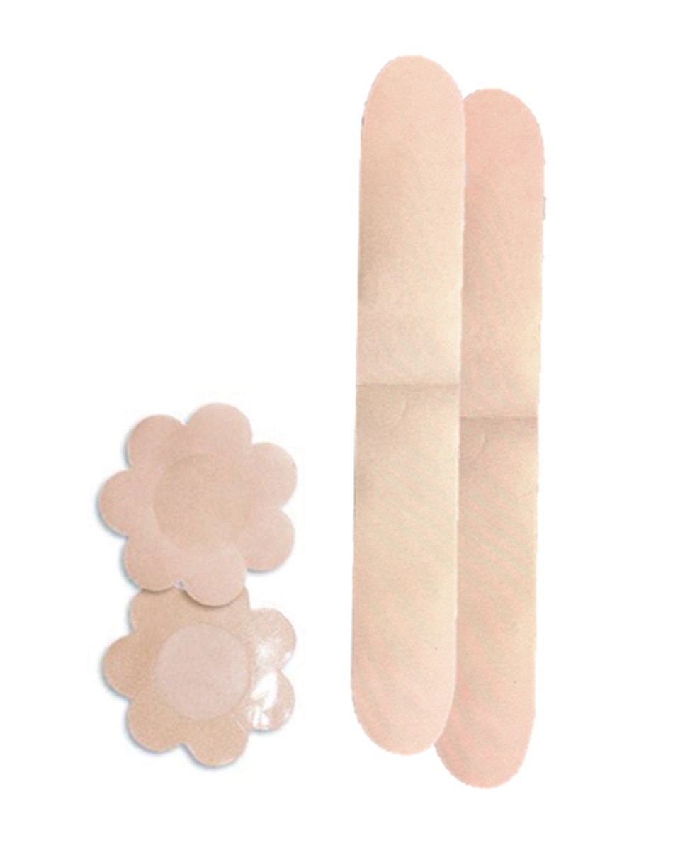 Conjunto de Tapa-Mamilos e Tira para Realçar o Peito Marfim-2