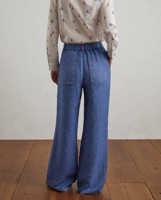Pantalón wide leg de mujer 100% lino · Lloyd's · El Corte Inglés