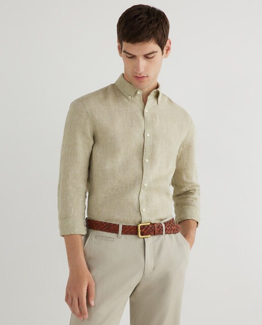 Camisa de hombre slim de lino · Michael Kors · El Corte Inglés