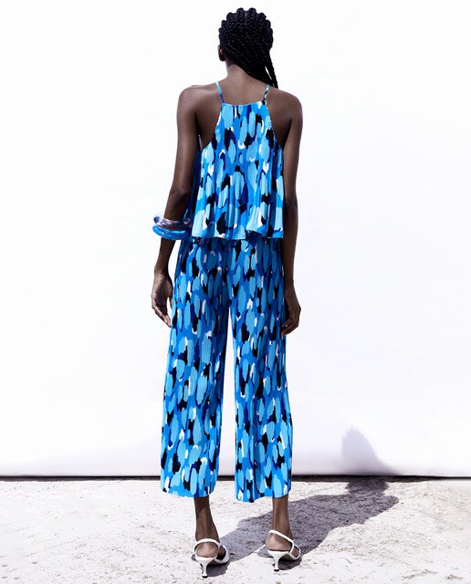 Pantalón plisado estampado · Sfera · El Corte Inglés