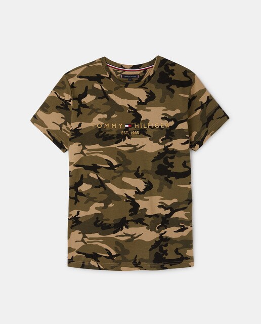 Camiseta de hombre con estampado de camuflaje de manga corta · Tommy  Hilfiger · El Corte Inglés
