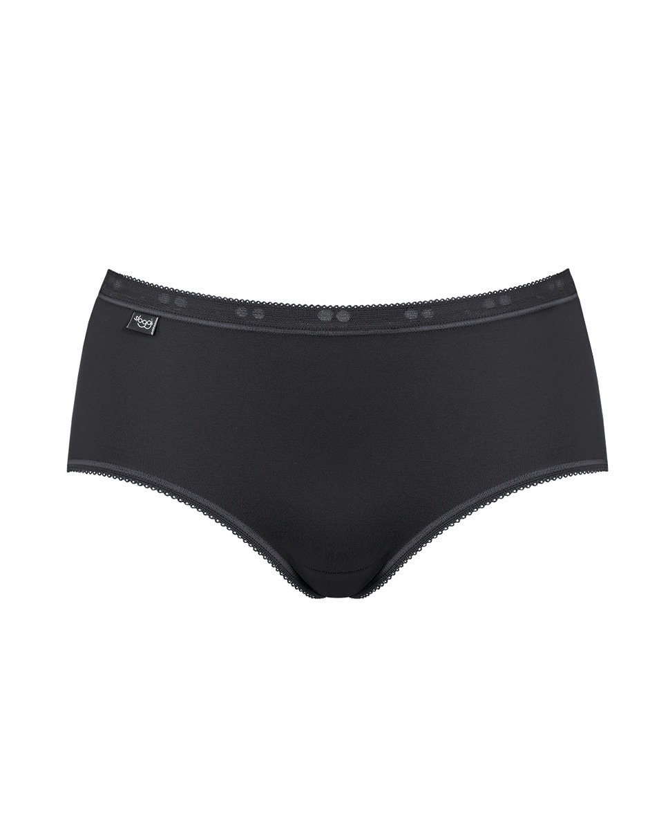 Pack de duas cuecas clássicas Slw Basic Sloggi lisas Preto-3