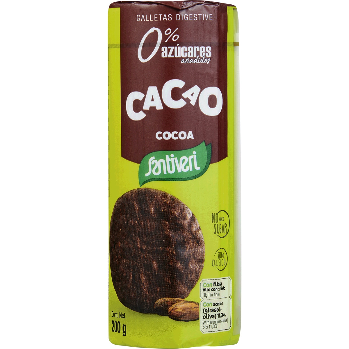Bolachas Digestivas de Cacau embalagem 200 g