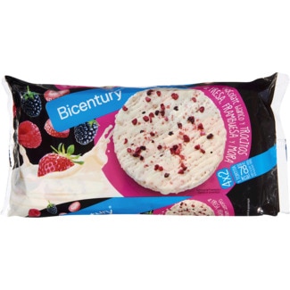 Tortitas de Chocolate Branco com Pedaços de Frutos Vermelhos Pack 4x2 embalagem 131 g - Bicentury