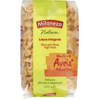 Massa Laços Integrais com Fibra de Aveia embalagem 500 g - Milaneza