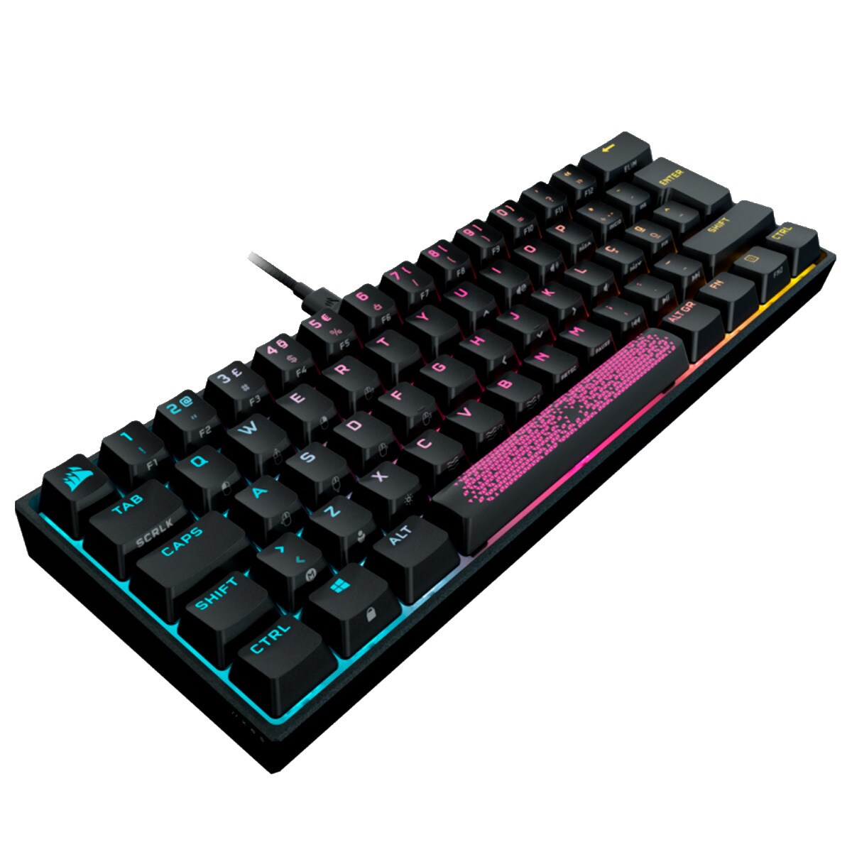 Teclado Mecânico Gaming Corsair K65 RGB Mini 60% Gaming Cherry MX Red PT - Preto 3