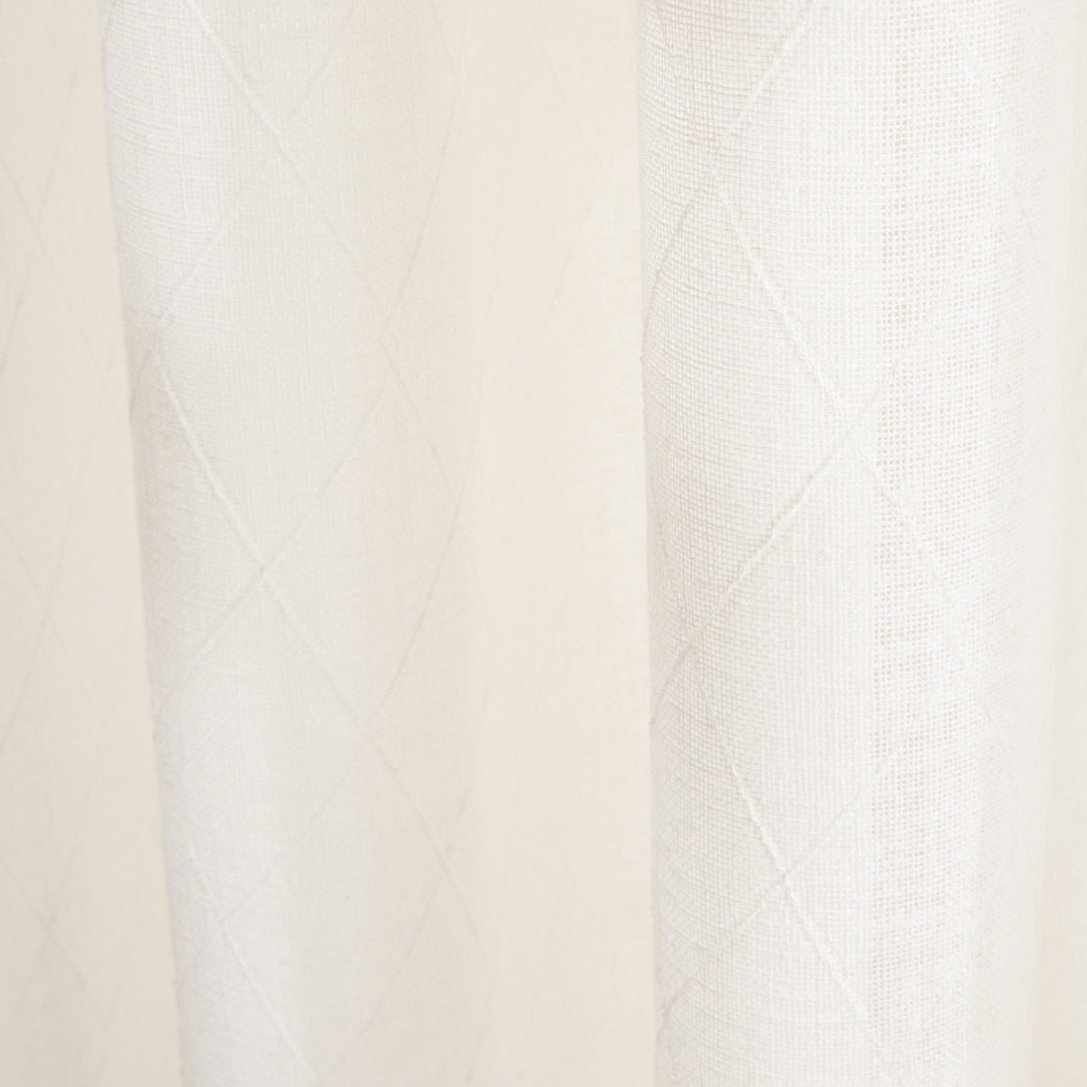 Cortina confeccionada com argolas Lis Natural-3