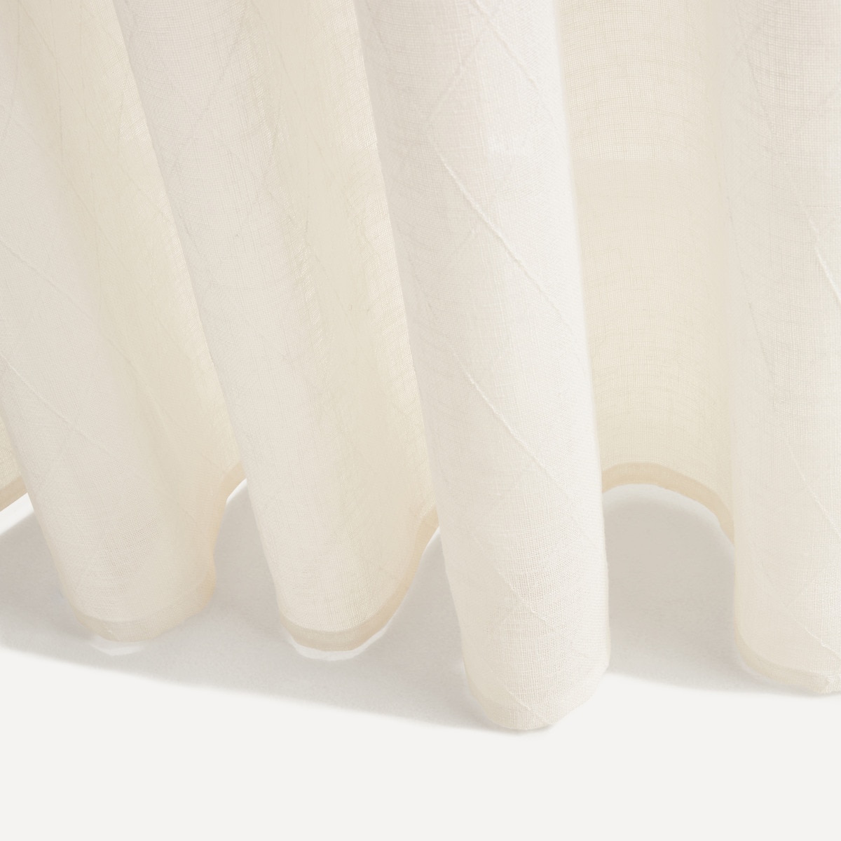 Cortina confeccionada com argolas Lis Natural-2